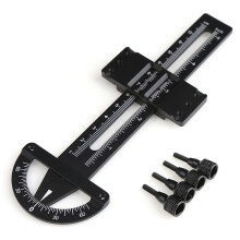 Regla de Amortiguador de Metal Sincronizador de Choque Herramienta de Coche RC Alcance 12Cm para 1/8 1/10 1/12 1/16 1/18 1/24 RC Coche, Negro