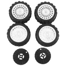 Pneu de Roue en Caoutchouc 4 PièCes SéRies pour XV01 TA06 TT01 TT01E TT02 TT02B PTG-2 1/10 Mise à Niveau de Voiture TéLéCommandéE PièCes