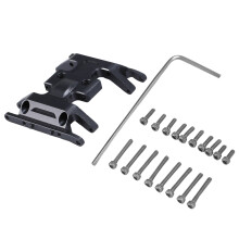 Piastra Paramotore di Base per Montaggio Cambio Centrale nel Metallo per 1/24 RC Crawler Car Axial SCX24 Gladiator JLU Bronco C10 Deadbolt,Grigio