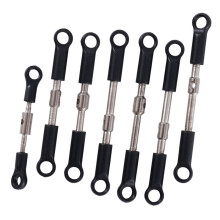 7Pcs Front Rear Tie Rod Linkage Servo Link Rod Set for 144001 144010 124016 124017 124019 RC Car Spare Parts