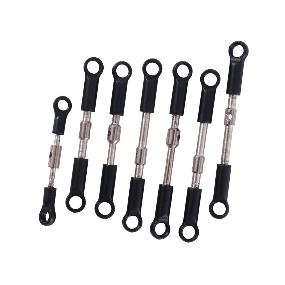 7Pcs Front Rear Tie Rod Linkage Servo Link Rod Set For 144001 144010 124016 124017 124019 Rc Car Spare Parts 6031002512233