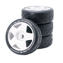103 Mm 1/8 RC Offroad Buggy Reifen Rad 17 Mm Sechskant für ARRMA Redcat Team Losi VRX HPI WR8 HSP Hobao,Weiß