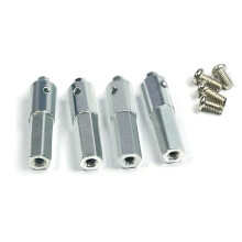 4 Stuks LD-P06 Metalen Portaal As As Zeskantadapter voor LDRC LD-P06 LD P06 Unimog 1/12 RC Truck Auto-Onderdelen Accessoires