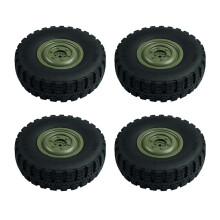 4 Stuks LD-P06 Wielband Band voor LDRC LD-P06 LD P06 Unimog 1/12 RC Truck Auto Onderdelen Accessoires,Groen