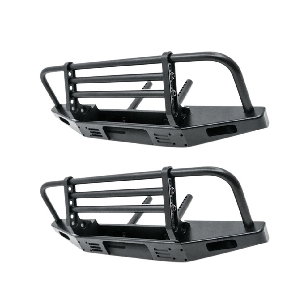 2X Universal Metal Front Anti-Collision Bumper For 1/10 Trx4 Bronco Axial Scx10 90046 90047 Black 6033533287673