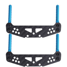 2X Torre de Choque Dianteiro e Traseiro de Fibra de Carbono com Suportes de Coluna para  TT01 TT-01 1/10 Peças de AtualizaçãO de Carro RC