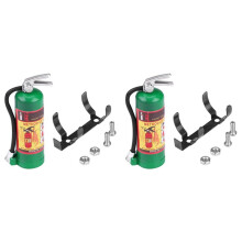 2X RC Decoration Metal Fire Extinguisher for 1/10 RC Crawler Axial SCX10 90046 TRX4 D90,Green