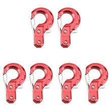 6x RC Crawler Accessories with Trailer Hook for 1/10 Axial SCX10 90046 CC01 RC4WD D90 D110 TF2 TRX4,Red