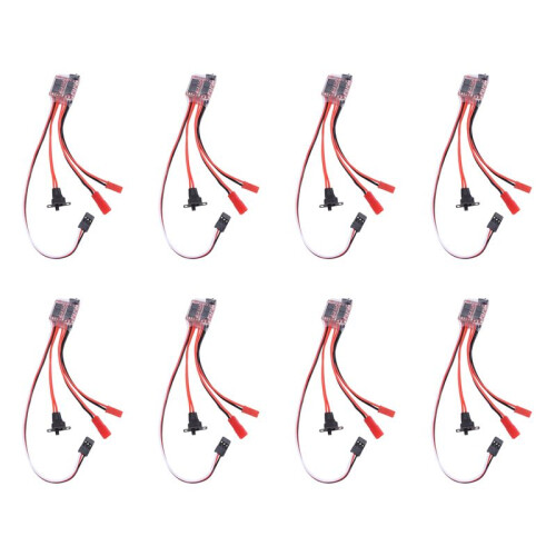8X 20A Bustophedon ESC Brushed Speed Controller for RC Car Truck Boat