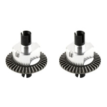 2X All Metal Differential 02024 for HSP 94106 94107 94108 94111 94122 94123 94166 94177 94188 1/10 RC Car Parts,Silver