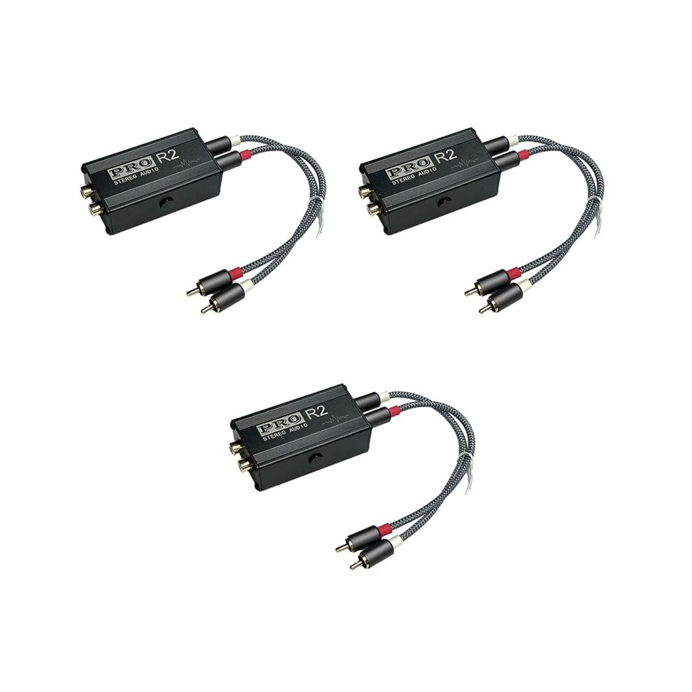 3X Ground Loop Audio Isolator Audio Noise Filter Rca Noise Suppressor Isolator Audio Signal Noise Reducer For Pc 6033692590782