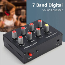 3X EQ-7 Car Audio Headset-Versterker 7-Bands EQ-Equalizer 2-Kanaals Digitale Geluidsequalizer