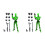 2X Robot Action Figure, 3D Printed with Full Articulation for Stop Motion Animation Green 2