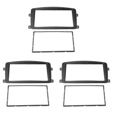 3X Jeux de Panneau de Lecteur DVD pour Autoradio 2 Din Cadre de Tableau de Bord StéRéO pour   C CLK G CLASSE Viano W203 W209 W463 W639