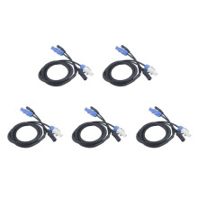 5X DMX Powercon-Kabel Combinatie van Powercon-Stekker en DMX XLR-Signaalleiding voor Lichtstroomaansluiting Signaaldoorvoer(A)