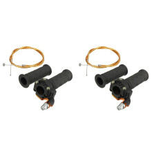 2 Set Restrictable Twist Throttle Cable Set for 47cc 49cc Moto Bike Dirt Bike Quad