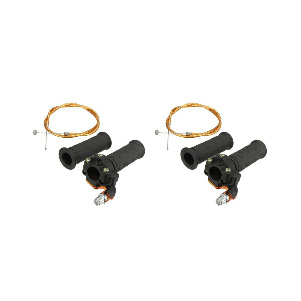 2 Set Restrictable Twist Throttle Cable Set For 47Cc 49Cc Moto Bike Dirt Bike Quad Gold 4712449589737