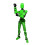 2X Robot Action Figure, 3D Printed with Full Articulation for Stop Motion Animation Green 3