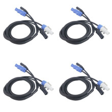 4X DMX Powercon Cable Combination of Powercon Plug and DMX XLR Signal for Light Power Connection Signal Transit(B)