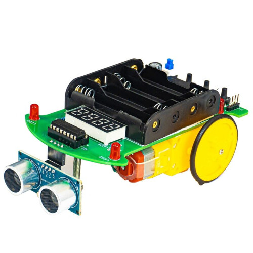 DIY Ultrasonic Ranging and Obstacle Avoidance Car Welding Kit Microcontroller  Car Programming Practice