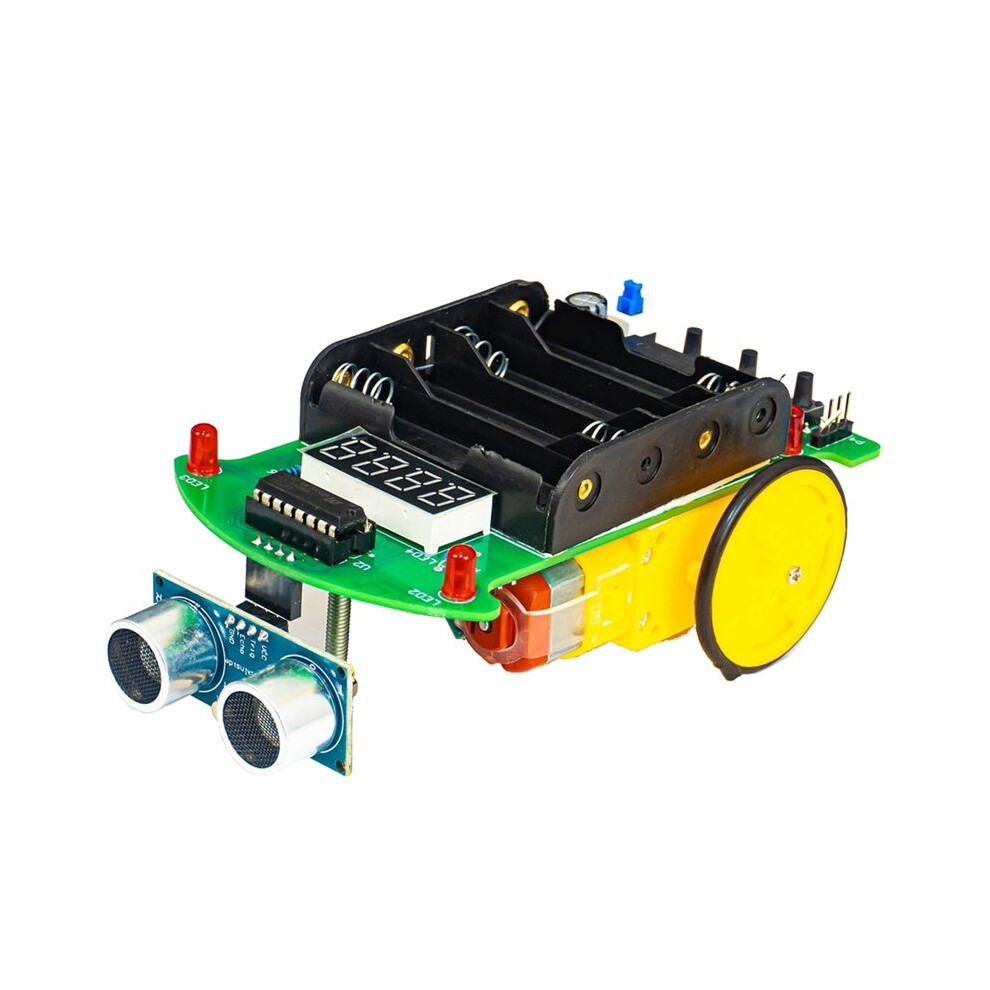 Diy Ultrasonic Ranging And Obstacle Avoidance Car Welding Kit Microcontroller Car Programming Practice 4714067294192