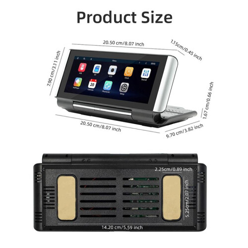6.86Inch Car Portable Adjustable Flip Screen Car Wireless CarPlay Android Auto Touch Navigation Screen