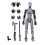 Robot Action Figure, 3D Printed with Full Articulation for Stop Motion Animation Gray 1