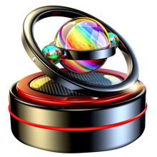 Zonne-Roterende Aromatherapie Autoverspreider Dashboardornamenten Zonne-Auto Luchtverfrisser Auto Spin Auto Luchtreiniger Zwart