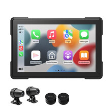 Motocykl Bezprzewodowy Carplay Wodoodporny 1080P 5-Calowy WiFi Bezprzewodowy Android-Auto DVR Kamera na Deskę Rozdzielczą Wykrywanie Ciśnienia w