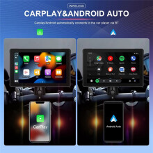 Navegación GPS Portátil para Motocicleta de 7 Pulgadas, Pantalla Carplay Resistente Al Agua, Monitor Inalámbrico para Motocicleta con Android