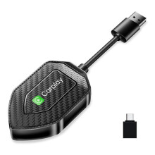 Adaptateur Sans Fil 2 en 1 Adaptateur Sans Fil Carplay Android Adaptateur de Voiture Android Auto Convertir Filaire en Boîtier Sans Fil Carplay