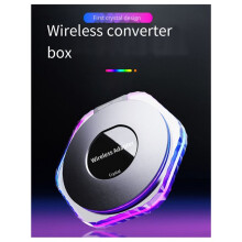 Adaptador Carplay Inalámbrico 2 en 1 con Iluminación RGB Adaptador para Automóvil Convierta Sin Problemas Android Auto con Cable A Inalámbrico
