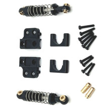 Fixação de Mola de Eixo Traseiro de Alumínio DIY RC Car Truck Acessórios de Carro RC para MN 1/12 MN82 LC79 MN78 Preto