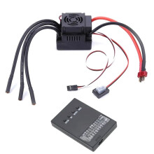 Regolatore di Velocità Elettrico ESC Senza Spazzole RC 80A con Scheda di Programma SBEC 2-4S da 5,8 V / 3 A per Auto RC 1/8 1:8 (Spina T)