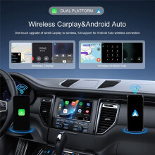 2 in 1 Draadloze Carplay-Adapter Android Auto Box, Converteer Bedraad Naar Draadloze Dongle AI Box WIFI Stekker en Spelen