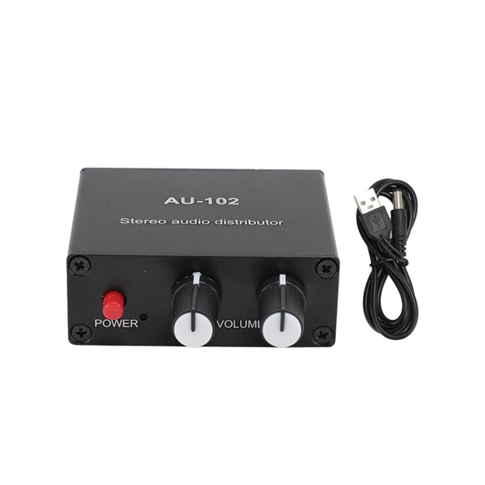 2 Channel Sound Amplifier 1 Input 2 Output 3.5Mm Alone Control Stereo Sound Distributor Sound Preamplifier 6033887381218