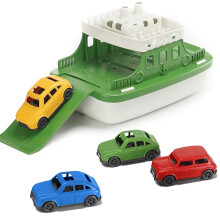 Toy Ferry Boat Set with 4 Mini Cars, Floating Bath Toys for Toddlers, Slideout Loading Ramp