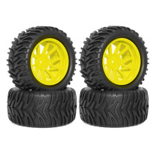 Rc Tires 1/10 Truck Tires and Wheels Remote Control Truck Tires Yellow