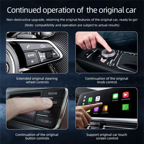 Car Wireless Adapter Wired to Wireless Carplay/Android Auto  Interconnection Box Dual WiFi 2