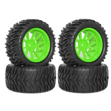 Pneus Rc 1/10 Pneus e Rodas de Caminhão Pneus de Caminhão de Controle Remoto Verde