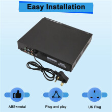 Lecteur DVD HD 1080p CD/EVD/VCD Sorties Lecteur Multimédia Numérique Domestique avec USB et Microphone Prise Britannique