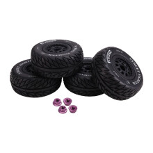 4 Piezas de 110 mm 1/10 Neumáticos para Camión de Recorrido Corto con Rueda Hexagonal de 12 mm para Slash Arrma Senton HuanQi 727 Vkar 10sc Rc Car