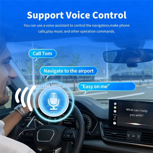 Adattatore 2 In 1 Cablato per CarPlay Wireless e Android Auto  WiFi Quick Connect Plug & 2