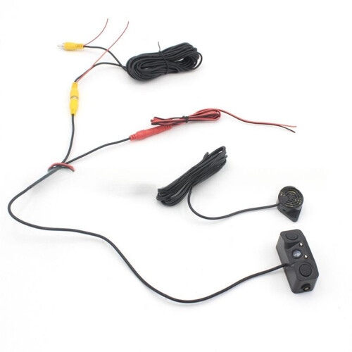 CCD Car Rear View Camera 3-in-1 Parking  Detector Sensor Night Vision LED, to Navigation Display 2