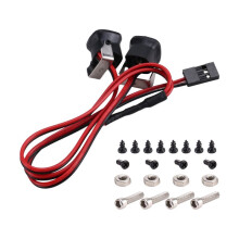Front Front LED Lights Spotlight Parts for 1/10 RC Crawler Axial SCX10 90046 TRX4 TRX6 Redcat Gen8 2LED Light