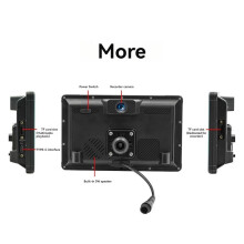 7 Inch Motorcycle Dash Camera DVR Car GPS Navigator High-Definition IPS Screen Dual Carplay Car MP5 Player
