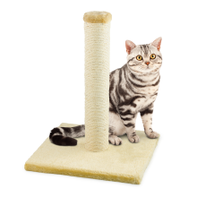 (Small, Beige) KCT Cat Scratching Post for Indoor Kitten 40/78cm Scratcher Pole Scratch Natural Durable Sisal Freestanding Sturdy for Small Spaces