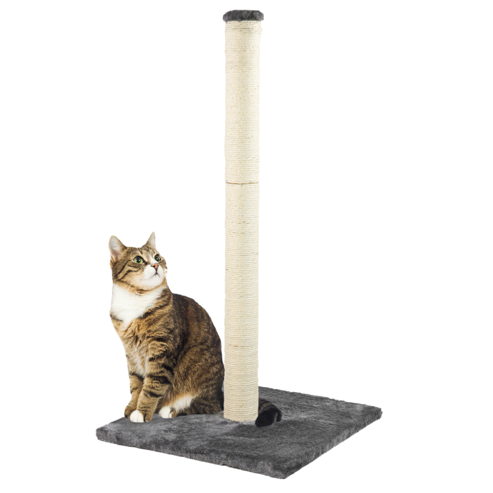 Kct (Large, ) Cat Scratching Post For Indoor Kitten 40/78Cm Scratcher Pole Scratch Tree Natural Durable Sisal Freestanding Sturdy For Small Spaces Grey