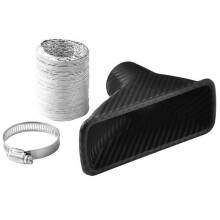 Automotive Universal Front Bumper Carbon Fiber Textured Intake Vents Modified Naturally Aspirated TurboLarge Air Vents