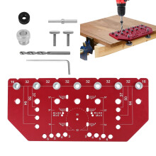 Cabinet Hardware Jig with Precise Hole Positioning, 2 in 1 Adjustable Hinge Drilling Guide for Woodworking